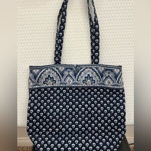 Vera Bradley Navy Blue Patterned Tote Bag